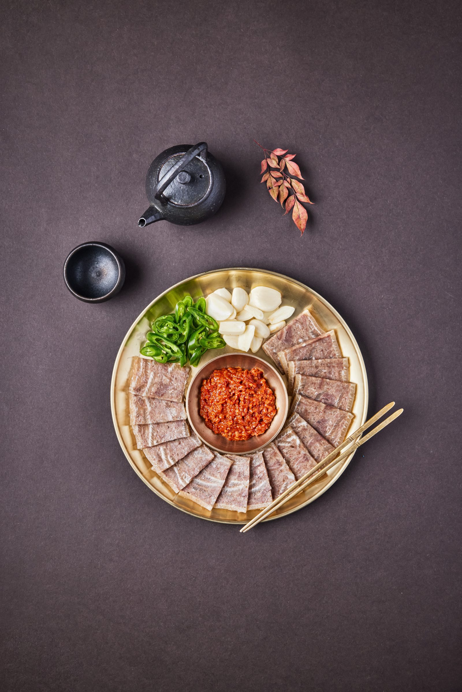 향촌흑염소 목포용해점 — 염소편육과 양념